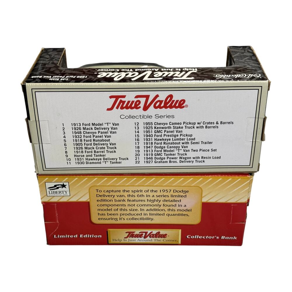 True Value Ertl 1950 Ford Panel Van Dodge 1957 Delivery Van Die-Cast Bank Lot - Picture 3 of 7
